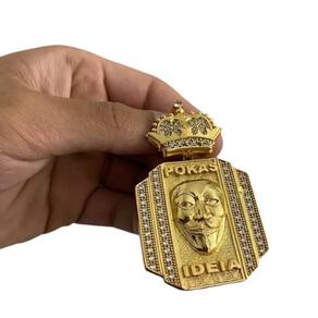 Pingente Pokas Ideia Máscara Banhado A Ouro 18K Luxo