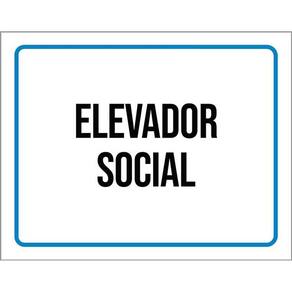 Placa Ambiente Sinalização Setor Elevador Social 36X46