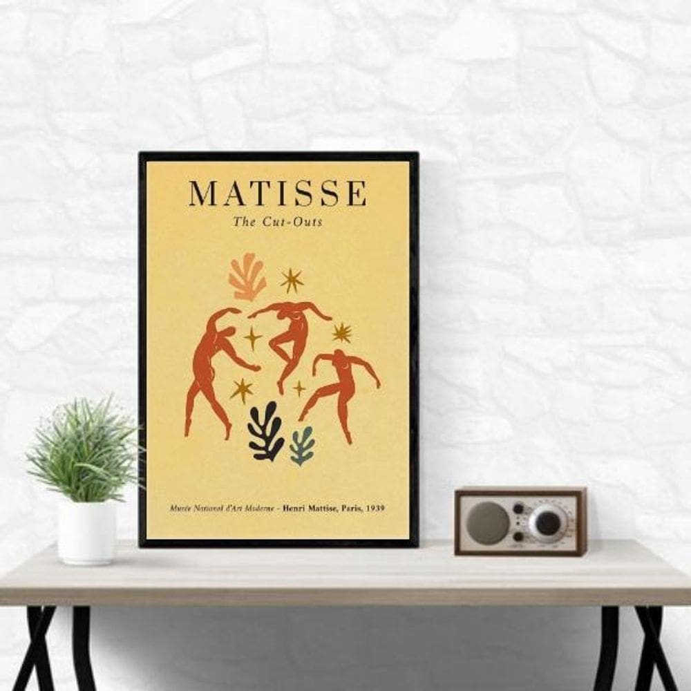 Quadro Vintage Arte Matisse Kraft 33X24Cm