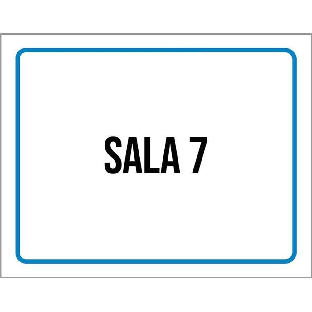 Placa Ambiente Sinalização Setor Sala 7 36X46
