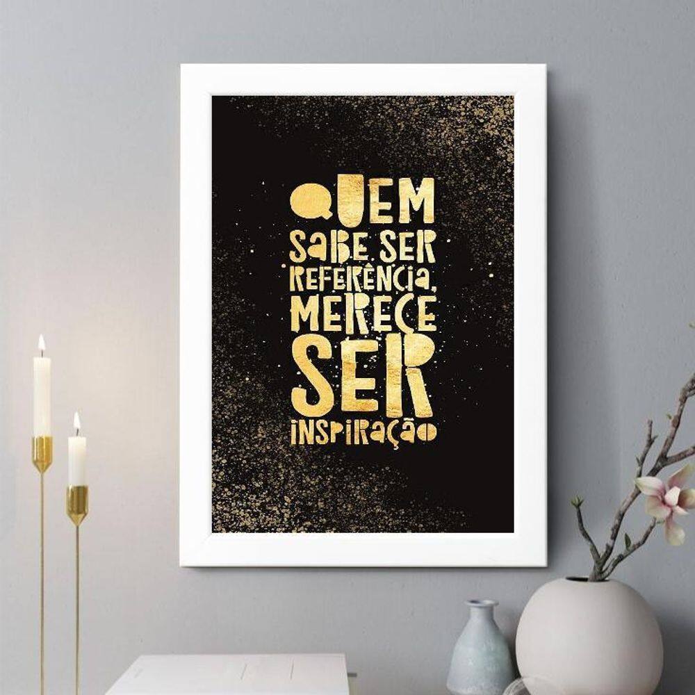 Quadro Decorativo Quem Sabe Ser Referência 24X18Cm - Vidro