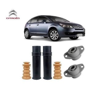 Par Kit Coxim Batente Coifa Traseiro Citroen C4 Hatch 2009 2010 2011