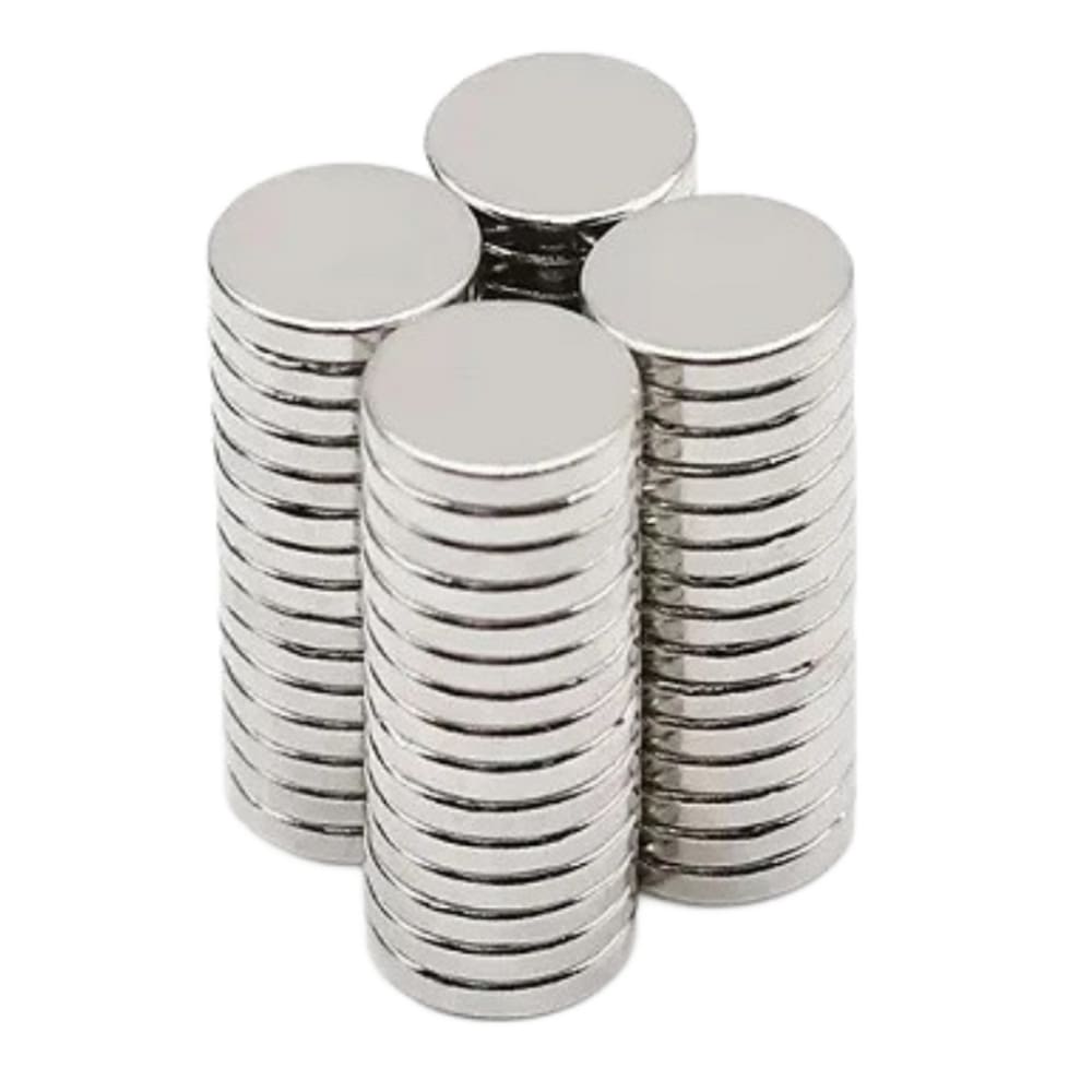 Kit 10 Ímãs de Neodímio Redondos N35 10x2mm Super Forte