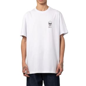 Camiseta MCD Logo Caveira SM25 Masculina Branco