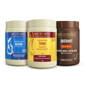 Kit Cronograma Capilar Bio Extratus Todos Tipos de Cabelo 1Kg