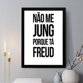 Quadro Decorativo Não Me Jung Porque Tá Freud 33X24Cm Vidro