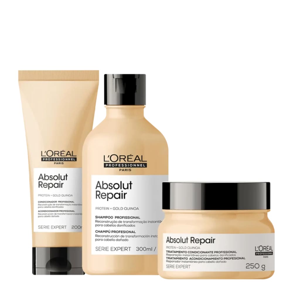 Kit Sh + Cond + Máscara L`Oréal Professionnel Absolut Repair