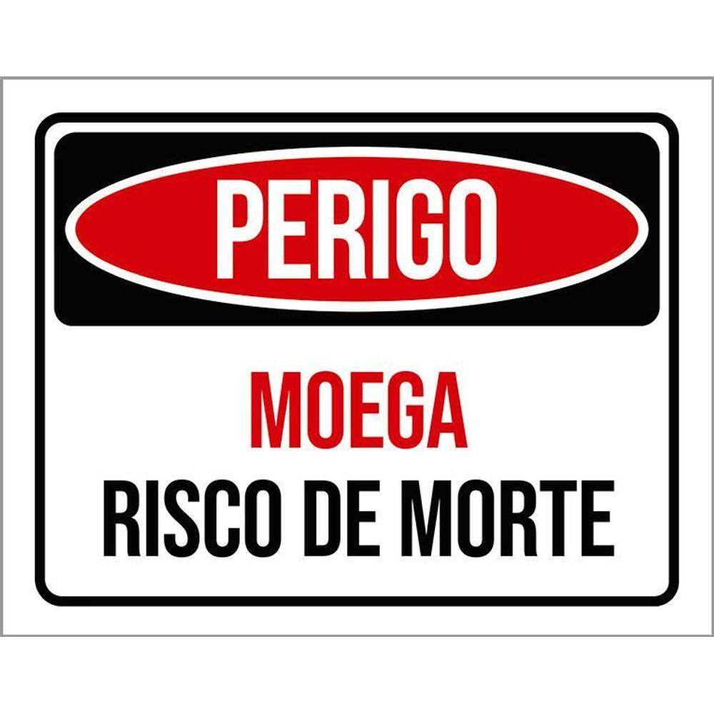 Kit 3 Placas Perigo Moega Risco De Morte