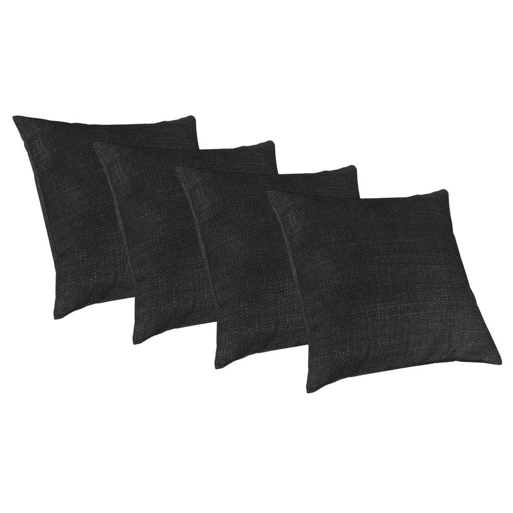 4 Capas De Almofadas Decorativa 50x50 Suede Santorini Cinza