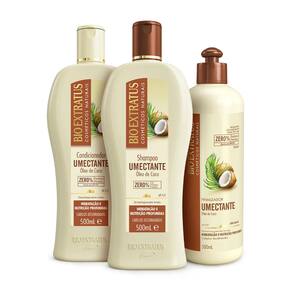Kit Bio Extratus Umectante Óleo de Coco Shampoo, Condicionador e Finalizador (500mL)