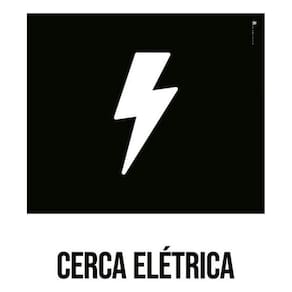 Kit 3 Placas Desenho - Cerca Elétrica