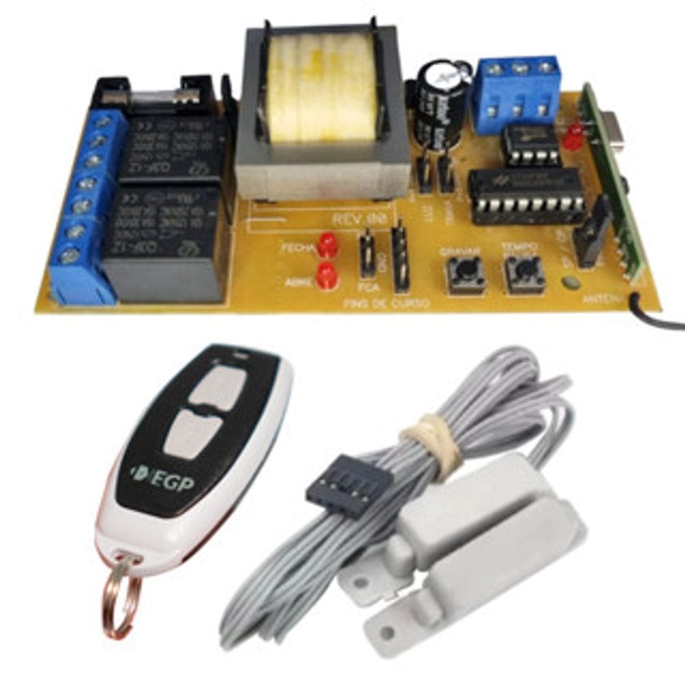 Kit Central de Moto NB52 com Controle Configurado e Fim de curso para Portão Automático