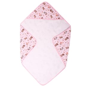 Toalha Para Bebê 70Cm X 70Cm De Banho Com Capuz Raposa