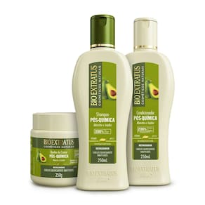 Kit Bio Extratus Pós Química Sh. + Cond. + Banho de Creme 250mL/g