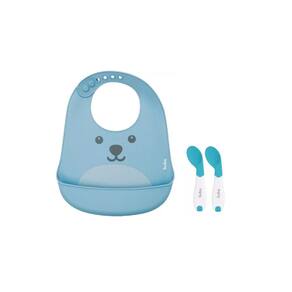 Kit Babador Silicone Talheres Treinamento Termossensível Buba