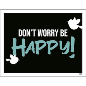 Placa Decorativa - Don`T Worry Be Happy 36X46