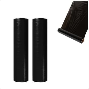 2 Bobinas Filme Stretch Preto 500 X 0,25 200 Metros 30Micras