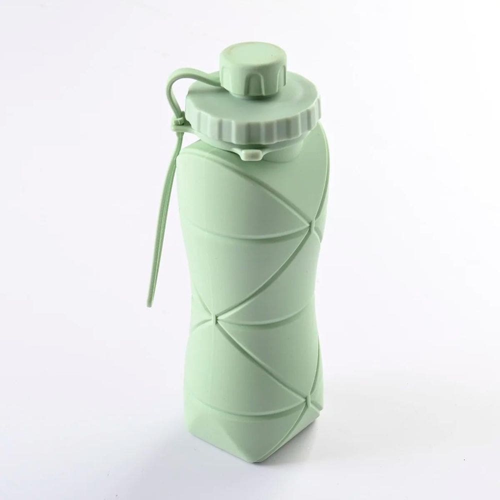 Garrafa Dobrável 600Ml Leve Para Viagem E Bolsa