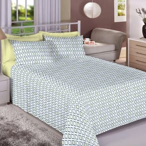 Jogo De Cama Casal 4 Pçs Algodão 130 Fios Premium Plus 7675