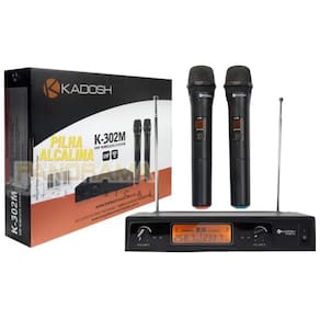 Microfone Sem Fio Duplo Kadosh K302M + Espumas