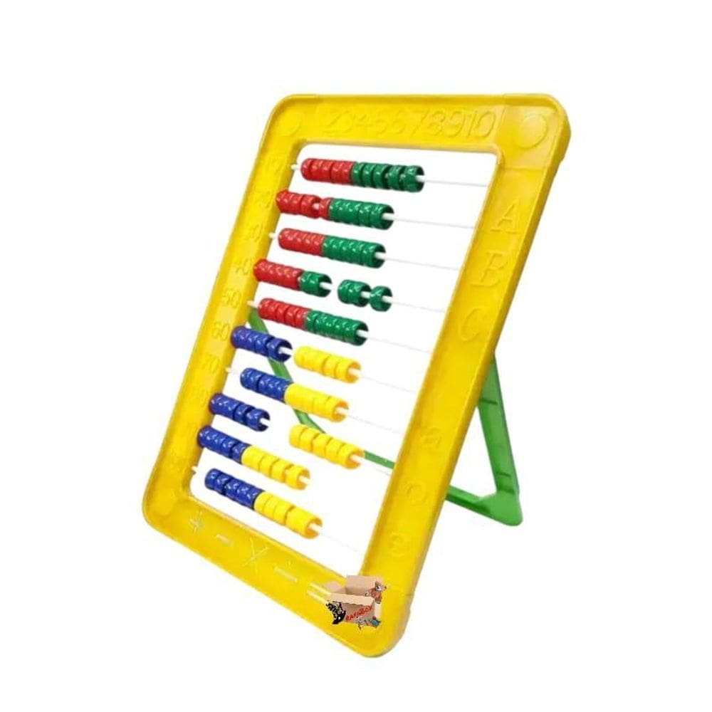 Abaco Contador Plastico Escolar Com 100 Bolinhas Matematica