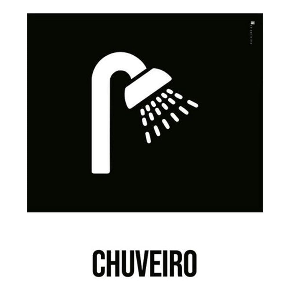 Kit 3 Placas Desenho - Chuveiro