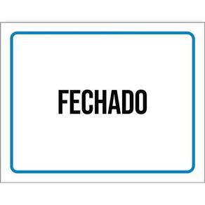Placa Ambiente Sinalização Setor Fechado 36X46
