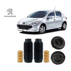 Par Kit Coxim Batente Coifa Dianteiro Peugeot 307 2008 2009 2010 2011 2012