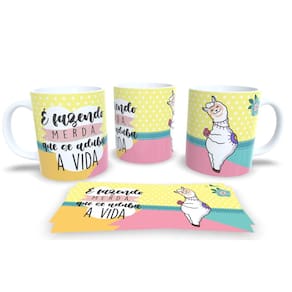 Caneca Branca de Porcelana Personalizada Coleção Ihama
