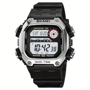 Relógio Skmei Esportivo à Prova D`água 50m Display Luminoso Prata