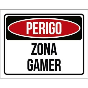 Kit 3 Placas Decorativa - Perigo Zona Gamer