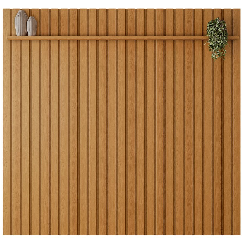 Painel Ripado Madeira para Sala Quarto 228cm Wise B01 Cinamomo - Lyam Decor