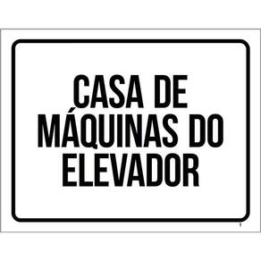 Kit 3 Placas Ambiente Casa De Máquinas Do Elevador