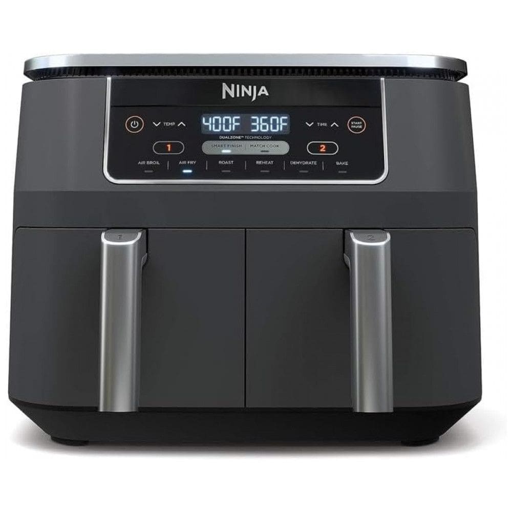 Fritadeira Elétrica 6 em 1 Capacidade 7.5L com Cesta Dupla, 1690W, 110V, Ninja DZ201 Foodi, Cinza Escuro