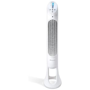Ventilador de Torre Silencioso com 5 Velocidades, 110V 1500W, Honeywell HYF260, Branco