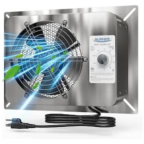 Ventilador com Umidistato e Exaustor de Aço Inoxidável para Porão, 115V, ALORAIR, Prata