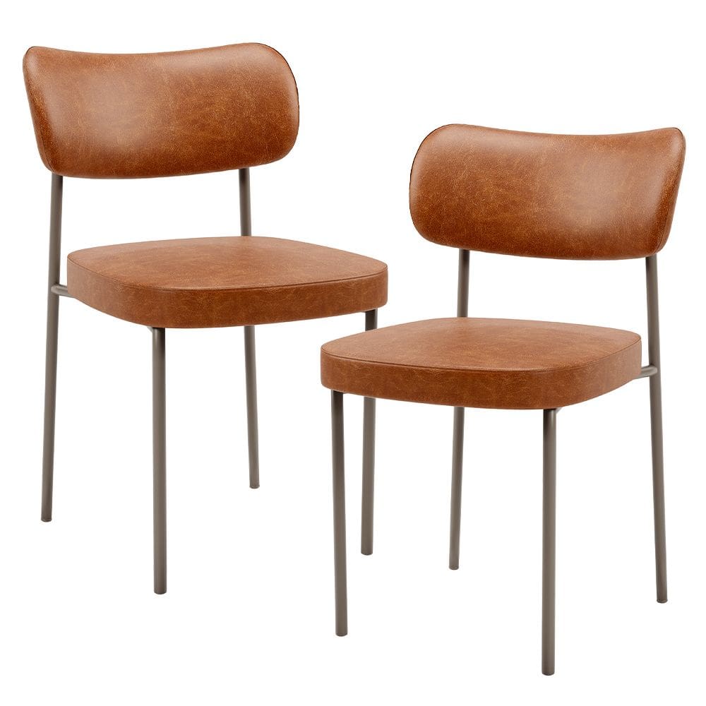 Kit 02 Cadeiras Para Sala De Jantar Melina Base Arena L02 Couríssimo Camel - Lyam Decor