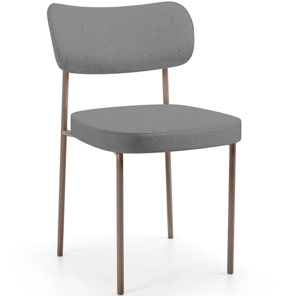 Cadeira Decorativa Sala De Jantar Melina Base Arena L02 Linho Cinza Escuro - Lyam Decor