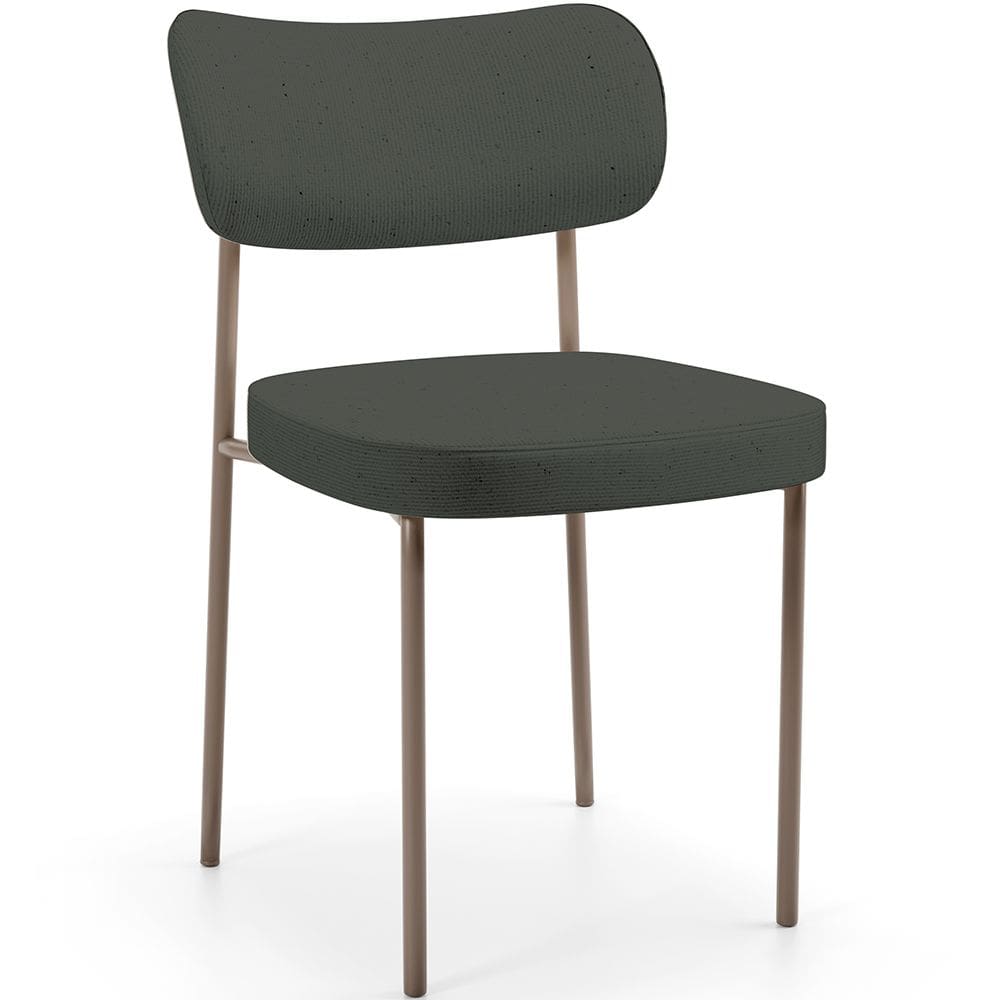 Cadeira Decorativa Sala De Jantar Melina Base Arena L02 Linho Verde Musgo - Lyam Decor