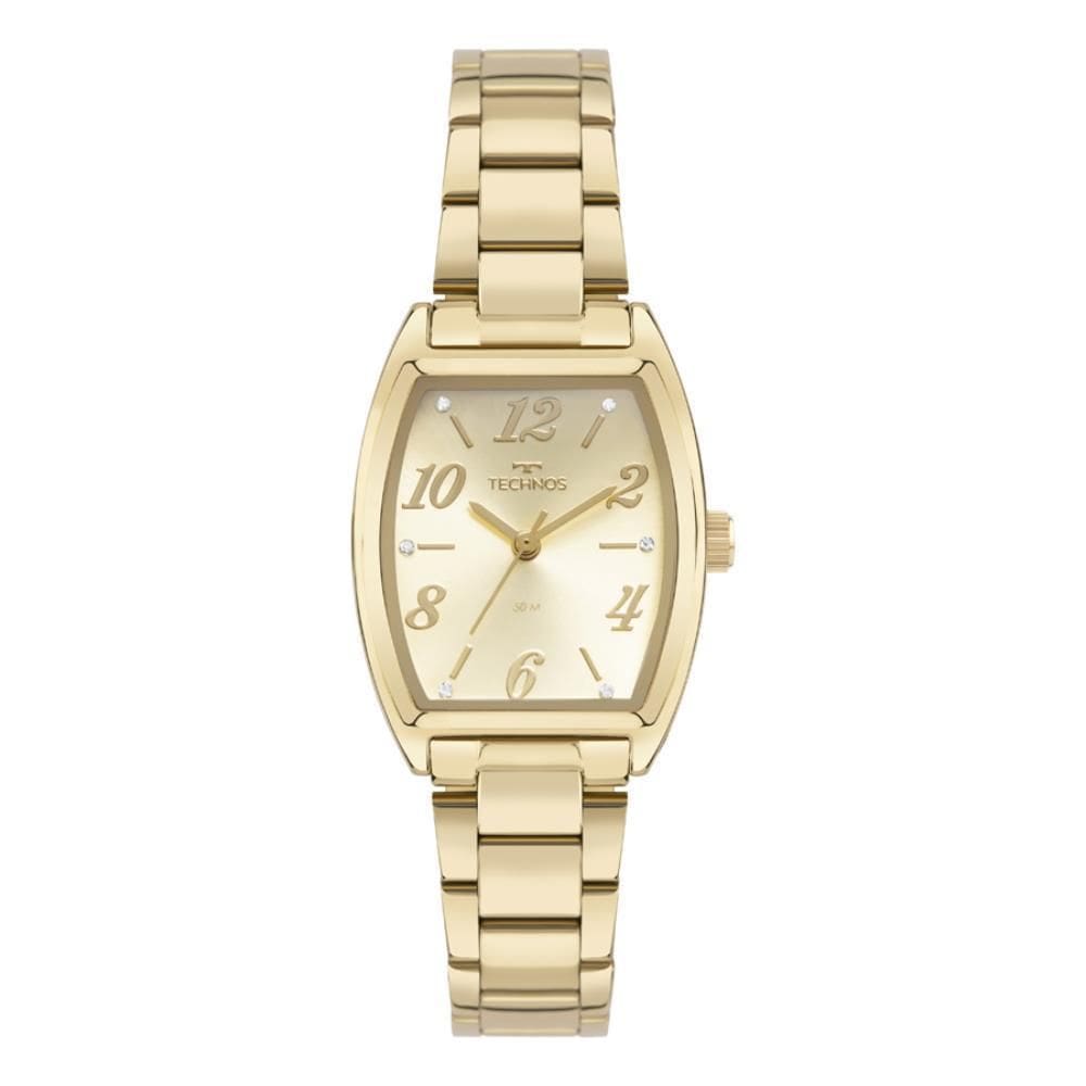Relógio Technos Feminino Ref: 2035Nap/1X Retangular Dourado