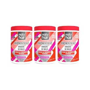 Creme De Tratamento Natuhair 1K Hidrat Vinagre De Maça - 3Un