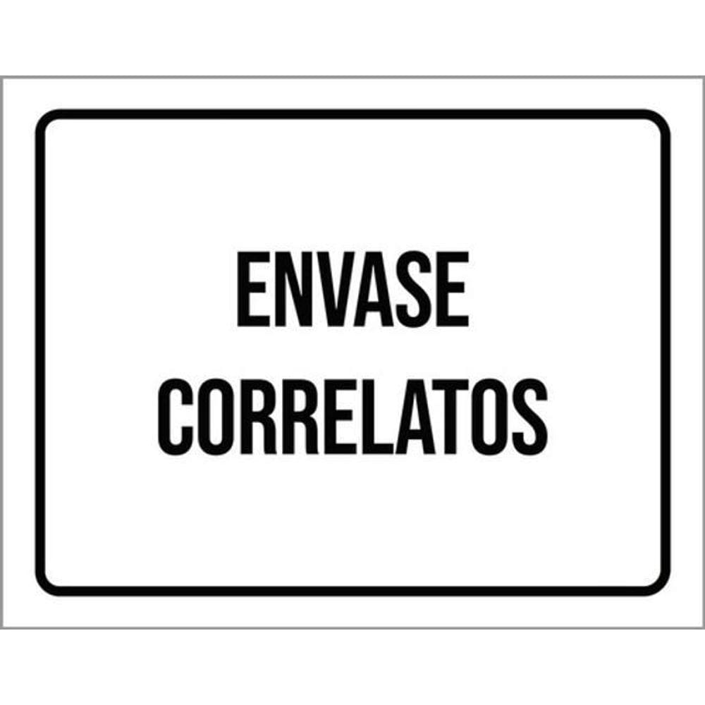 Kit 3 Placas Envase Correlatos