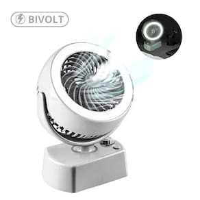 Ventilador Portátil Umidificador E Led Ajustável Em 90º E