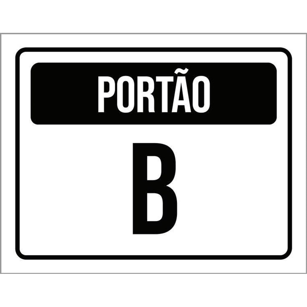 Placa Sinalização - Portão B 36X46