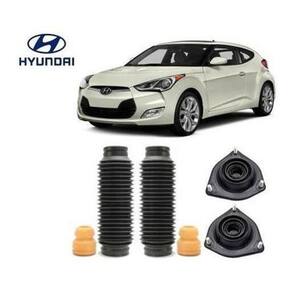 Par Kit Coxim Batente Coifa Dianteiro Veloster 2011 2012 2013 2014 2015