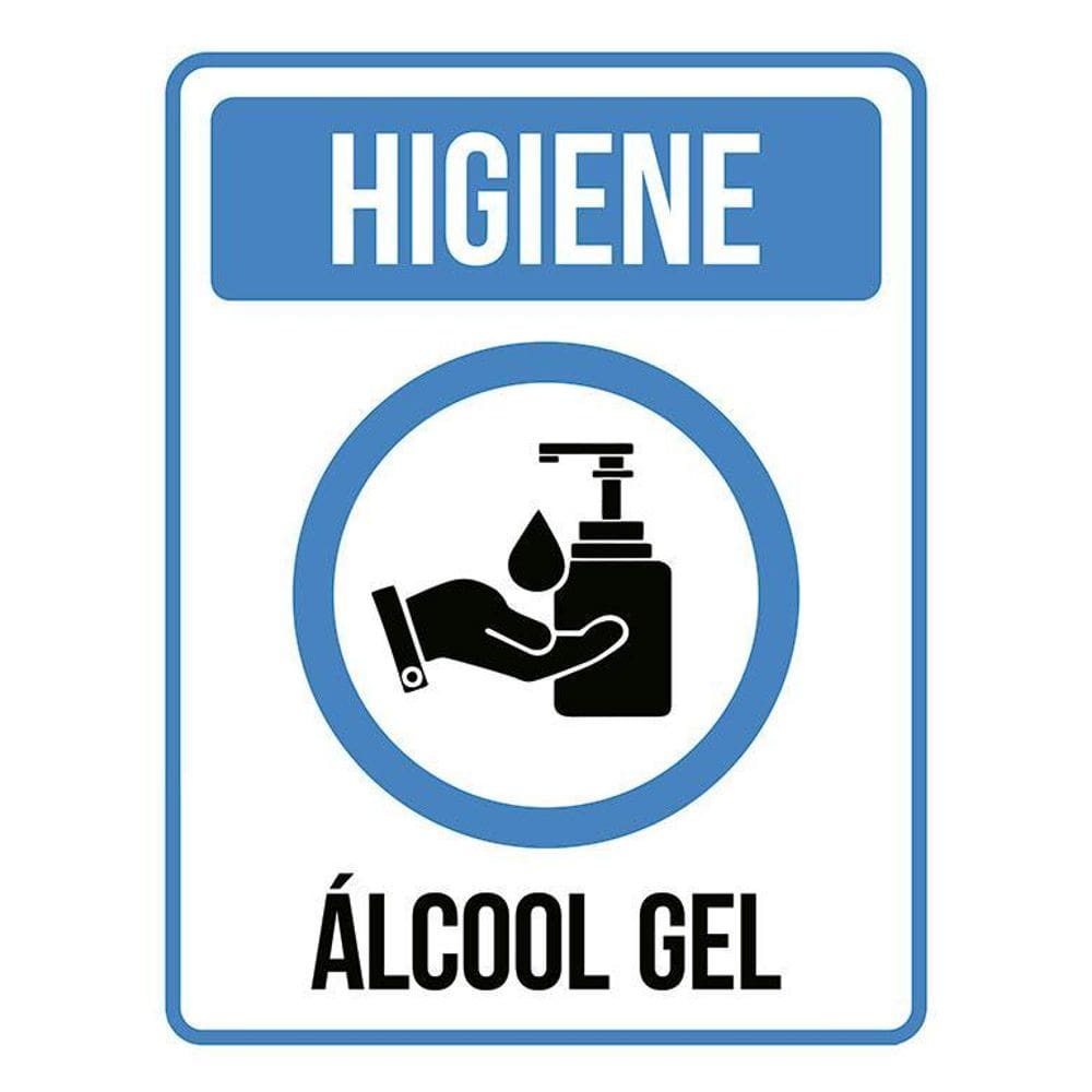 Placa - Higiene Álcool Gel, Prevenção  36X46
