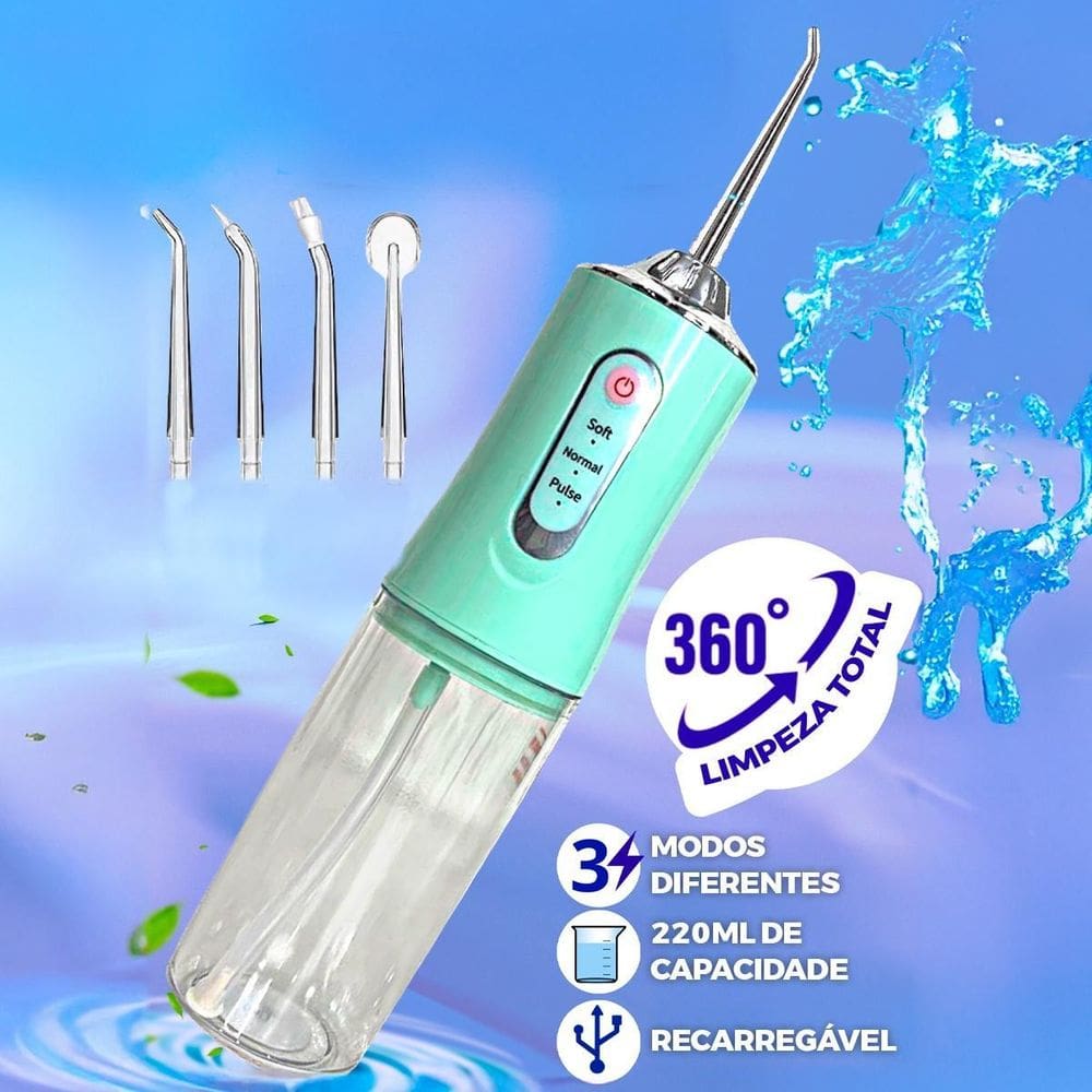 Aparelho Bucal Elétrico Jato Potente Para Limpeza Dental