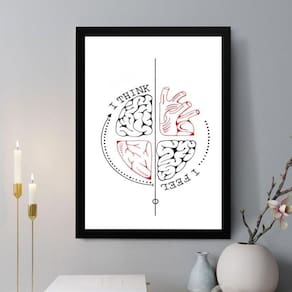 Quadro Decorativo I Think I Feel 45X34Cm - Com Vidro
