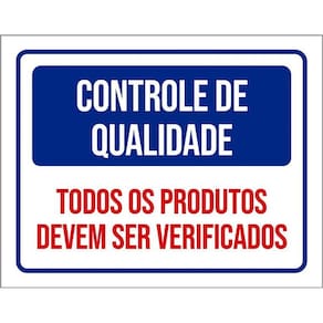 Kit 3 Placas Controle Qualidade Todos Produtos Verificados