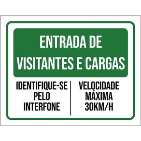 Placa De Sinalização - Condomínio Entrada Visitantes 36X46